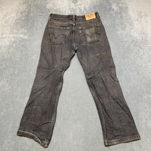 VTG Levi's 514 Slim Straight Jeans Boys 16 Black Denim Dark Wash Stretch